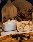 Kissing Hare White Butter Dish