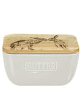 Kissing Hare White Butter Dish