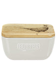 Pheasant White Butter Dish