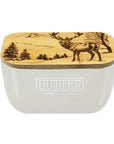 Scenic Stag White Butter Dish