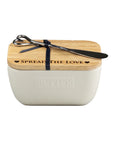 Spread The Love White Butter Dish & Knife Set