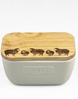 Sheep White Butter Dish
