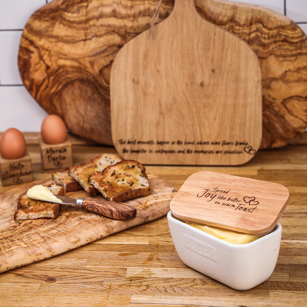 Spread Joy White Butter Dish