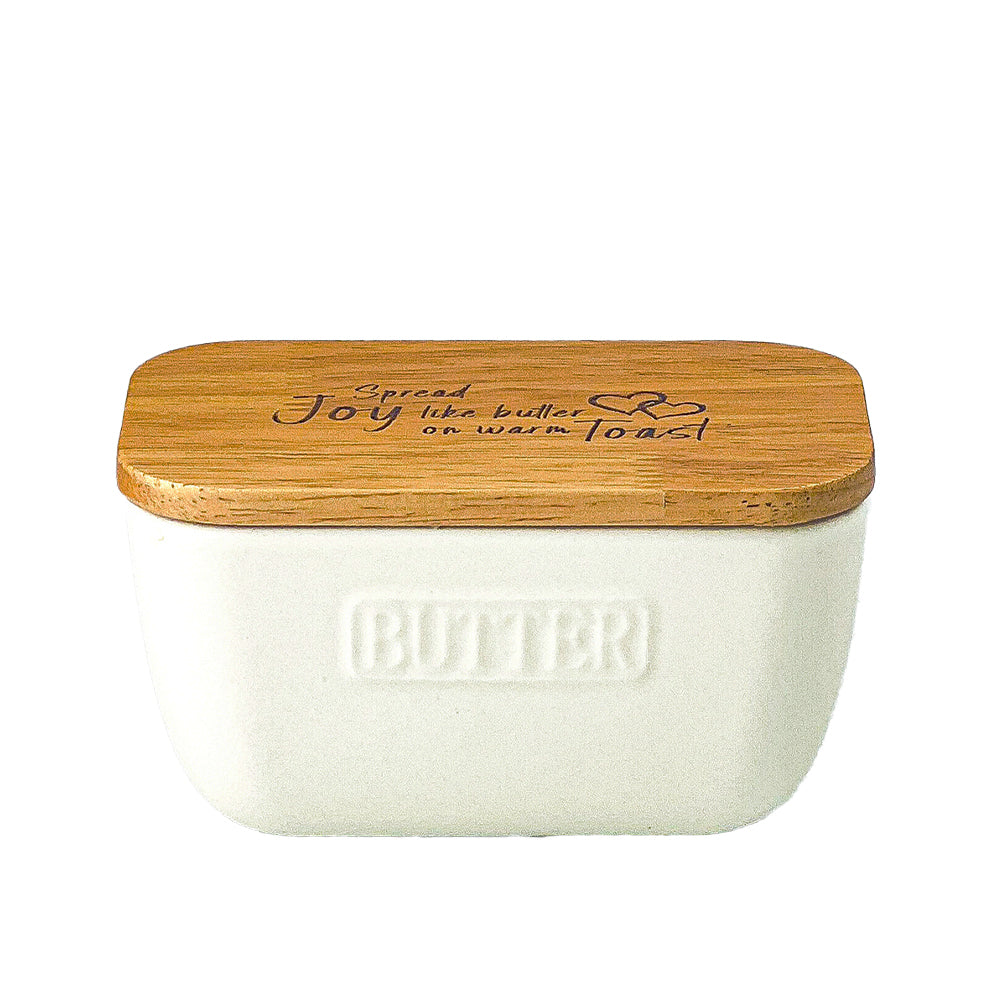Spread Joy White Butter Dish