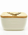 Stag Prince White Butter Dish