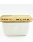 Spread The Love White Butter Dish
