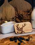 Stag White Butter Dish