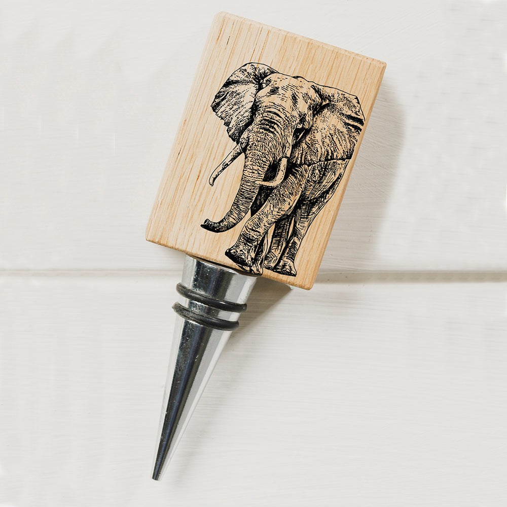Elephant Oak Bottle Stopper