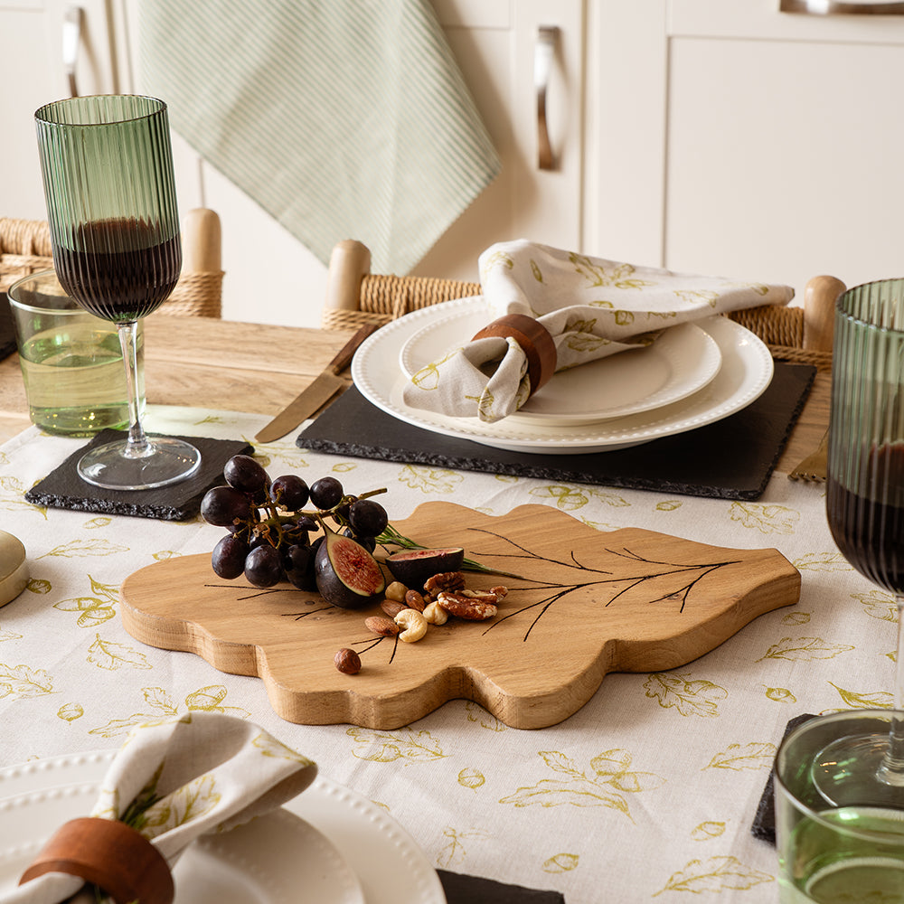 Oak Leaf Framed Oak Serving Board