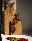 Highland Cow Framed Oak Serving Board - Medium