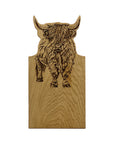 Highland Cow Framed Oak Serving Board - Small