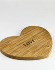 Love Heart Oak Serving Board
