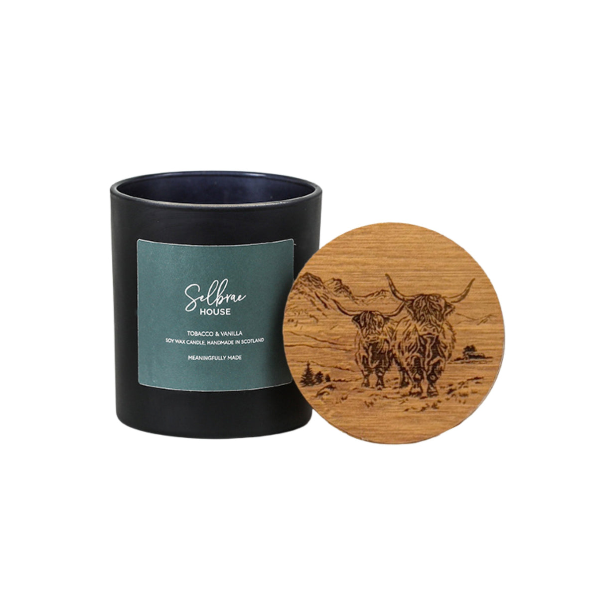 Scenic Highland Cow Tobacco &amp; Vanilla Candle