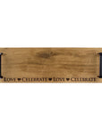Love & Celebrate Oak Serving Tray