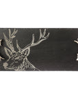 Large Slate Serving Tray with Stag Motif