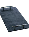 Plain Handle Slate Serving Tray - Large