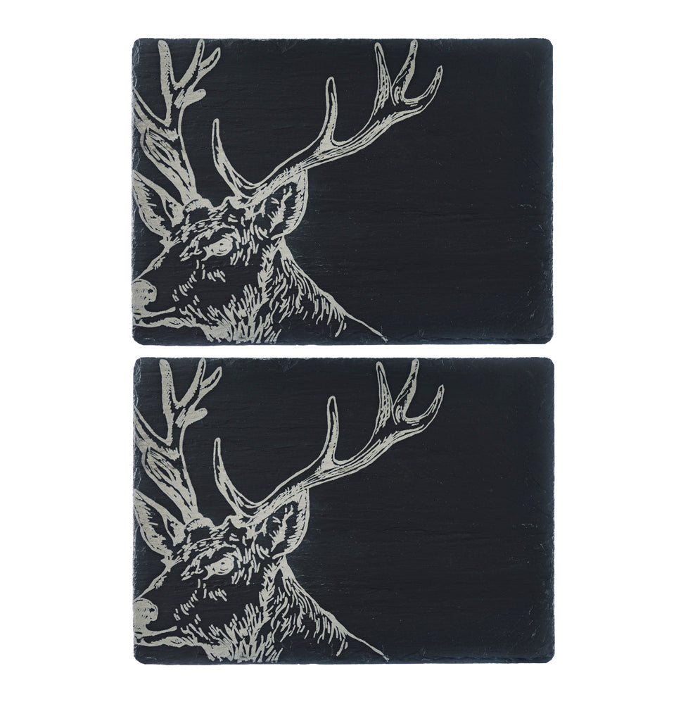 Stag Slate Place Mats - Set of 2