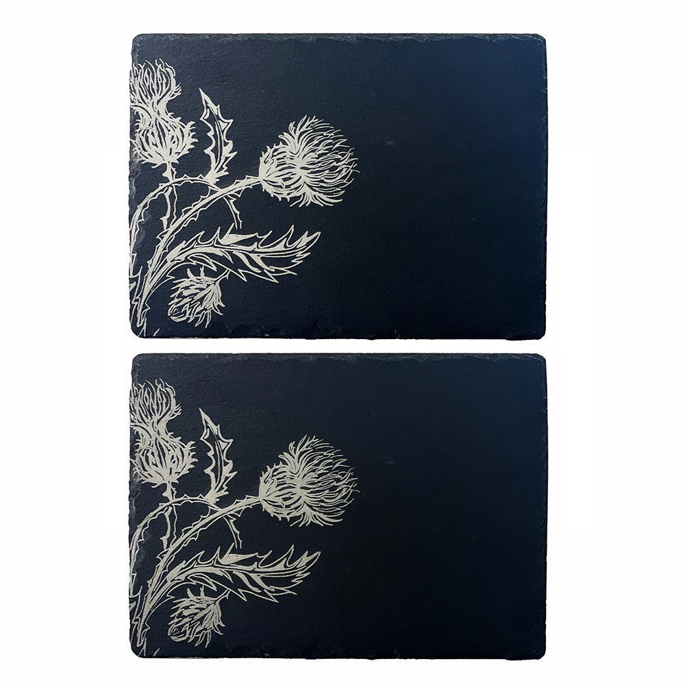 Thistle Trio Slate Place Mats - Set of 2