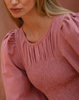 Jaffa Smocked Linen Top