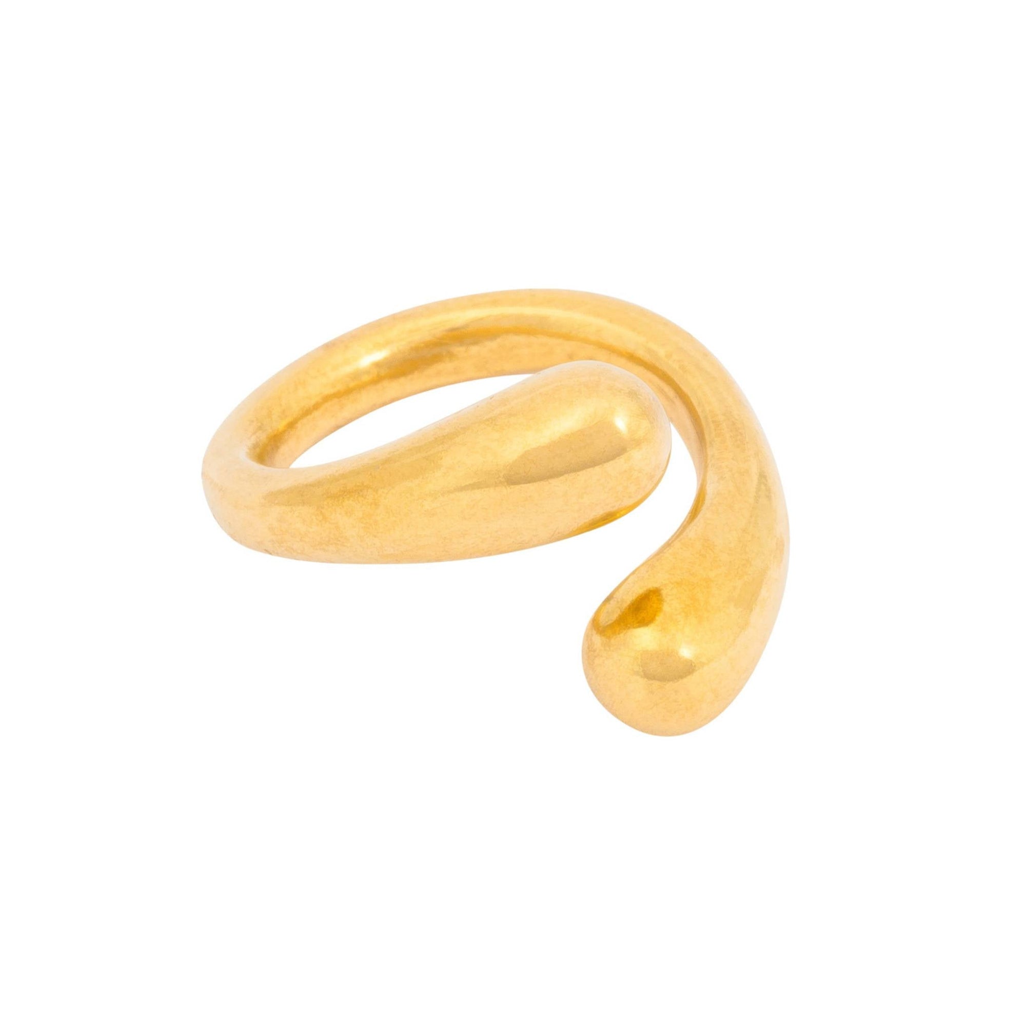 Jelani Twisted Recycled Brass Adjustable Ring-1
