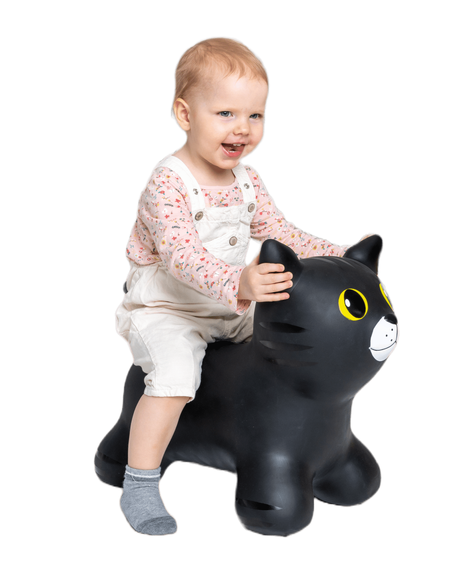 bold black cat jumpy toy for kids fitness and active indoor-outdoor play