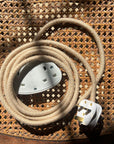 Jute Round - Lola's Leads Fabric Extension Cable