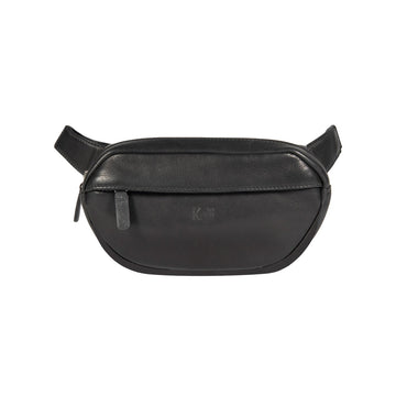 Kaili Mood Genuine Leather Crossbody Bag - Black, 4 Zip Pockets, Adjustable Strap, Italian Crafted by Kailimood.store at brixbailey.com