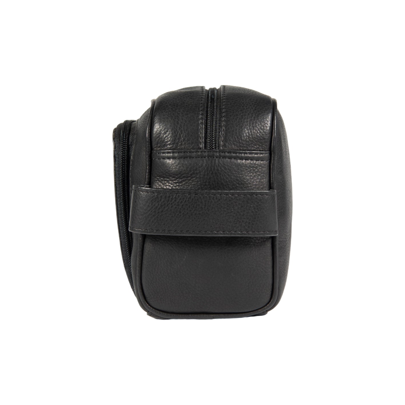 Kaili Mood Beauty Case - Full Grain Leather Makeup Bag with Front Zipper Pocket &amp; Internal Organizer - Black by Kailimood.store at brixbailey.com