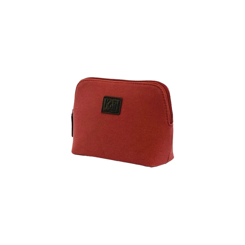Bordeaux Canvas &amp; Leather Women&#39;s Clutch - Italian Crafted with Zip Closure &amp; Inner Pocket by Kailimood.store at brixbailey.com