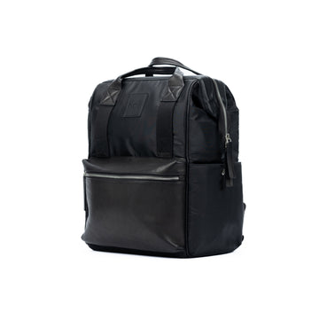 Kaili Mood Waterproof Nylon & Full Grain Leather Backpack - Stylish & Functional Travel Bag by Kailimood.store at brixbailey.com