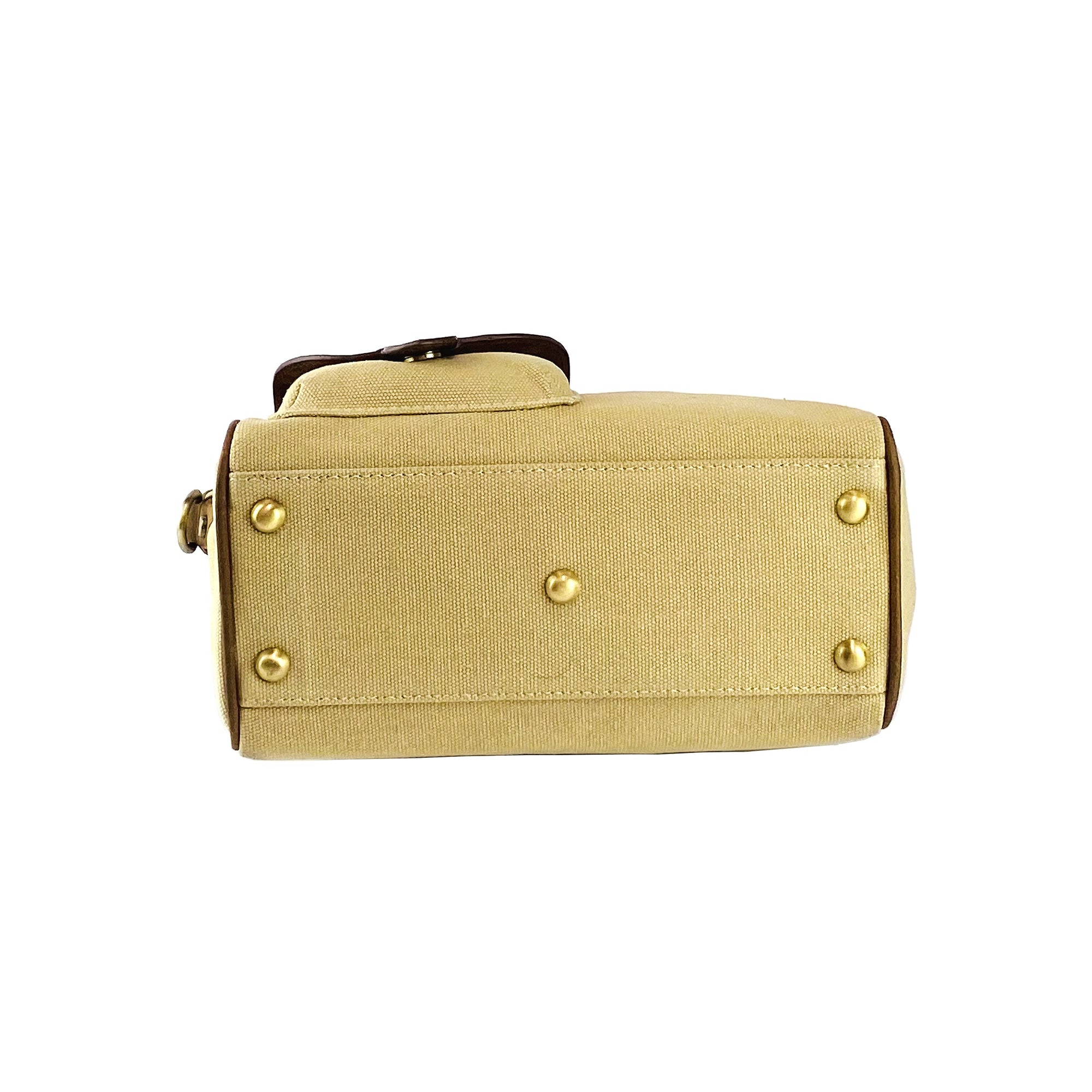 Mini Canvas/Leather Handbag Made in Italy - Chic &amp; Elegant Vintage Style with Adjustable Strap &amp; Functional Pockets by Kailimood.store at brixbailey.com