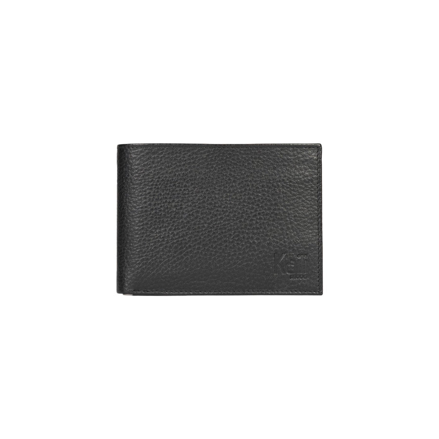 K10304AB | Portafogli Uomo in Vera Pelle pieno fiore, grana dollaro. Colore Nero. Tasca p/monete. Dimensioni da chiuso: cm 12,5 x 9,3 x 1. Confezione: Gift Box rigido fondo/coperchio