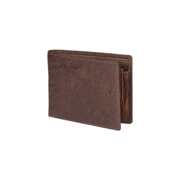 Men's Leather Wallet - Full Grain Volanata Leather in Testa Moro - Vintage Style by Kailimood.store at brixbailey.com