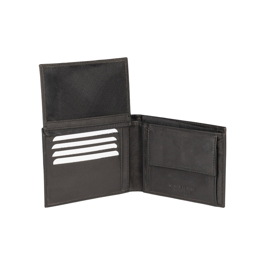 K11504AB | Portafogli Uomo in Vera Pelle pieno fiore. Colore Nero. Tasca porta monete. Dimensioni da chiuso: cm 12,5 x 9,3 x 1. Confezione: Scatola regalo fondo/coperchio