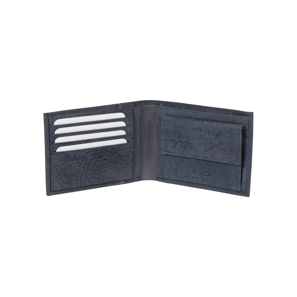 Italian Leather Men's Wallet - Handcrafted in Italy | Sporty & Elegant Blue Design | Multiple Card Slots & Coin Pocket | Heritage Style Gift by Kailimood.store at brixbailey.com