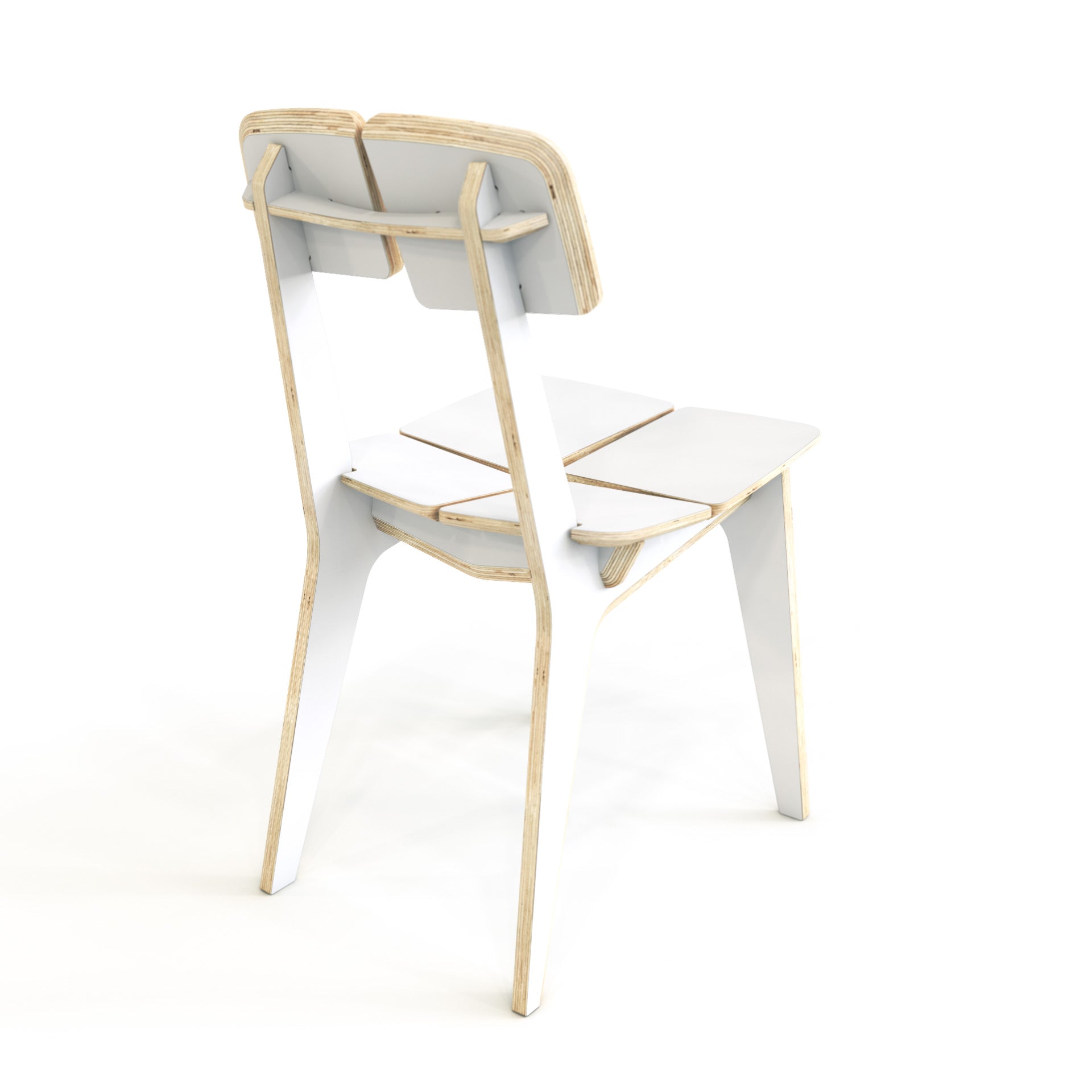 The Woodpecker Dining Chair - Modern &amp; Ergonomic Design with Hygienic White Finish by Woodpecker at www.brixbailey.com