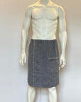 Linen Sauna Skirt for Men in Grayish Blue
