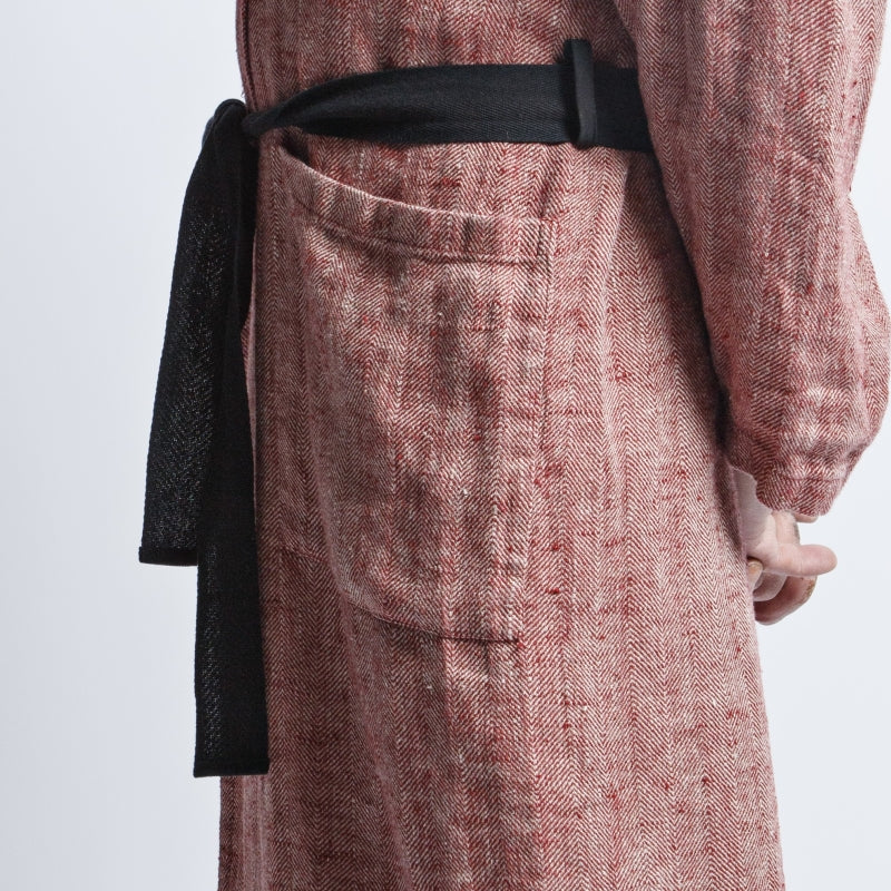 Unisex Linen Bathrobe with Pockets – Comfortable &amp; Stylish by KOOSdisain at www.brixbailey.com