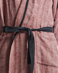 Unisex Linen Bathrobe – Comfortable, Soft, with a Unique Fishbone Pattern by KOOSdisain at www.brixbailey.com