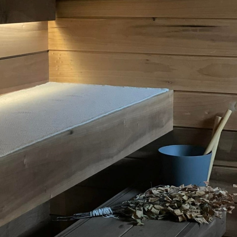 Linen Sauna Seat Cover in Beige