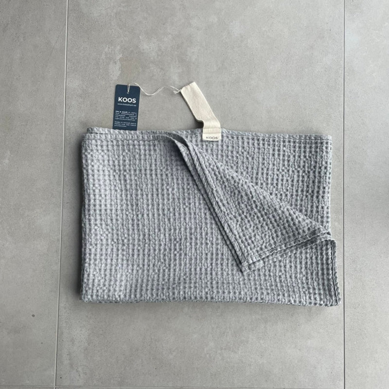 Luxurious Gray Waffle Sauna Towel – Eco-Friendly &amp; Stylish by KOOSdisain at www.brixbailey.com