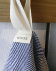 Blue Fishbone Linen-Cotton Towel – Lightweight & Pre-Washed by KOOSdisain at www.brixbailey.com