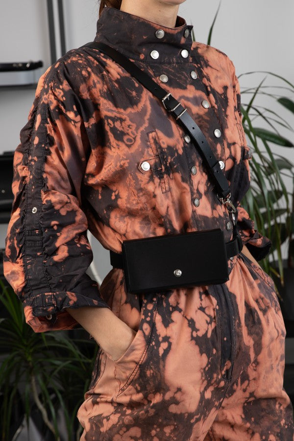 Leather Body Harness with Mini Bag