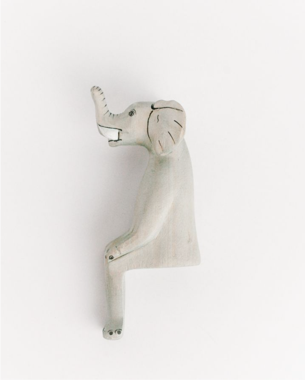 Hand-carved Elephant Shelf Sitter-0