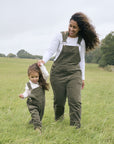 Khaki Chunky Cord Dungarees
