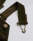 Khaki Chunky Cord Dungarees