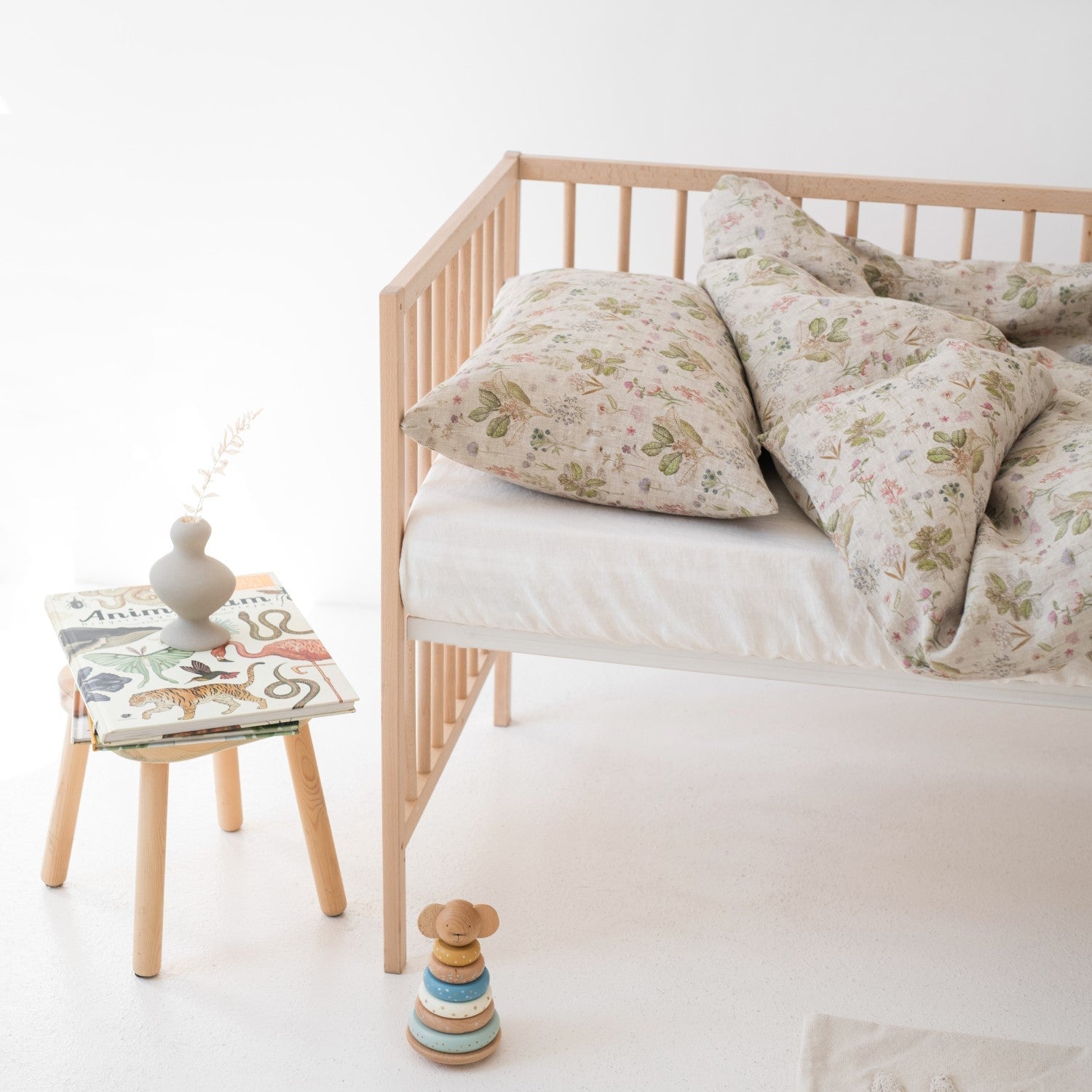 Linen Duvet Cover Set for Kids Botany