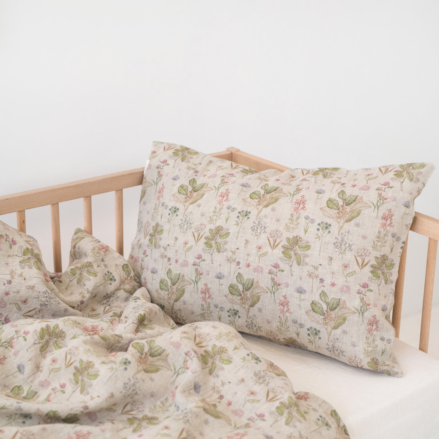 Linen Duvet Cover Set for Kids Botany