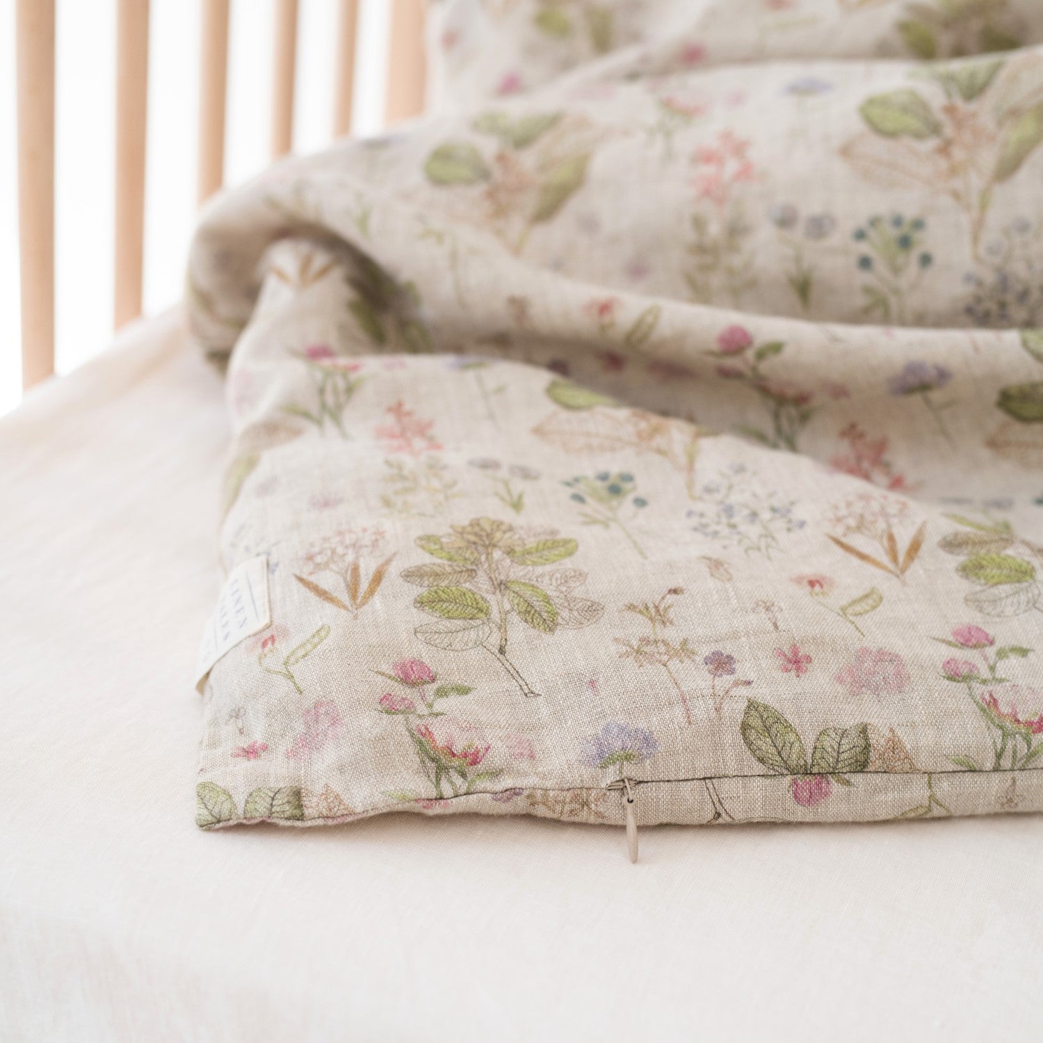 Linen Duvet Cover Set for Kids Botany