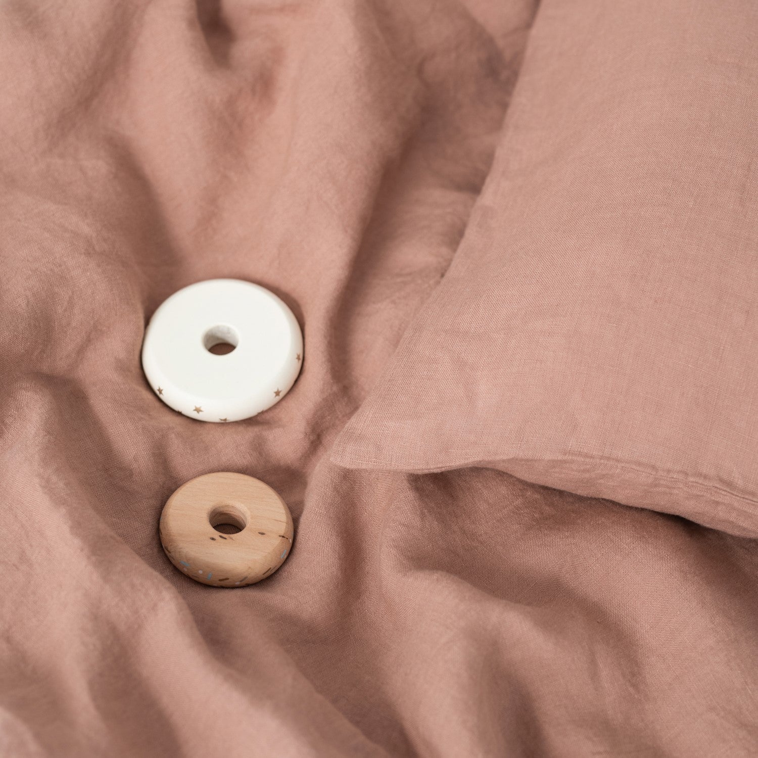 Linen Duvet Cover Set for Kids in Cafe Creme